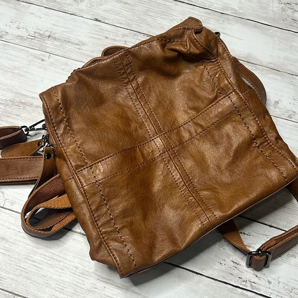 Vaschy Sac Faux Leather Large Backpack Purse - Picture 1 of 10